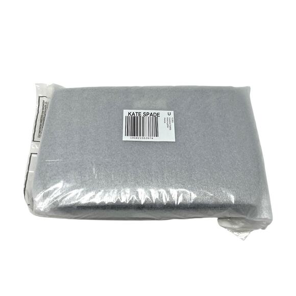 🎁 Kate Spade Glitter Lilly Pochette Silver Candied Flower Glitter NWT $249 - Picture 6 of 8